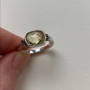 Pandora Sterling Silver Ring w/Peridot Stone